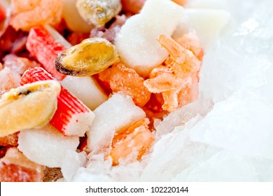 Frozen Seafood To Make A Shellfish Cocktail