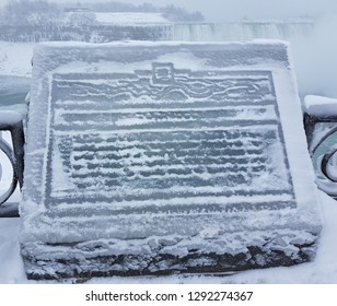 Frozen stone monument 