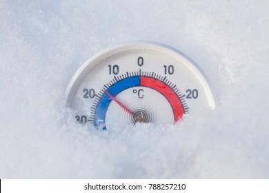 Frozen Thermometer Celsius Scale Snow Showing Stock Photo 788257210 ...