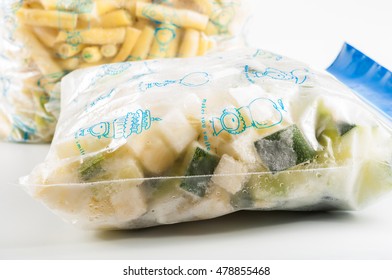 Frozen Vegetables In A Plastic Bag