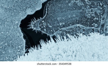 Frozen water, abstract background