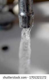 Frozen Water Following From Faucet