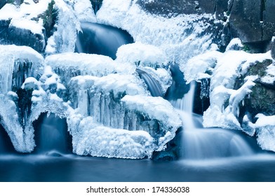 Frozen waterfall