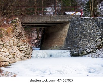 Frozen waterfall