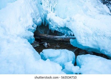 Frozen waterfall