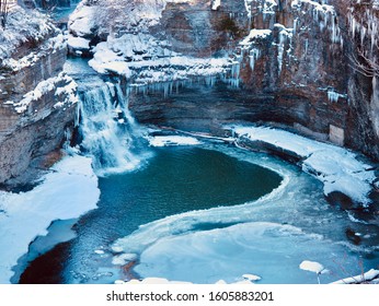 Frozen Waterfall In Ithaca NY