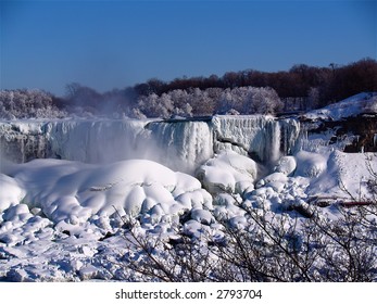 Frozen Waterfall in the Winter