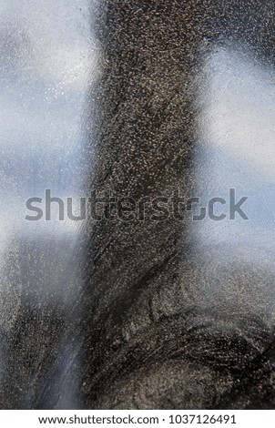 Frozen wood in chains