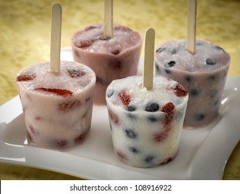 Frozen Yogurt Fruit Pops