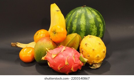 Fruit Arrangement Featuring A Dragon Fruit 