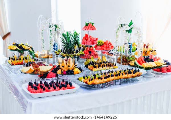 Fruit Bar Wedding Reception Restaurant Hall Stock Photo Edit Now