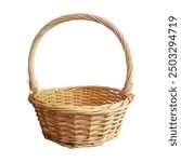 Fruit Basket JPG for Fresh and Vibrant Produce Designs, Fruits, Vegetables, and Blank Basket PNG for Fresh Produce and Culinary Designs