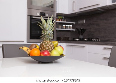 Fruit Bowl In A Kitchen