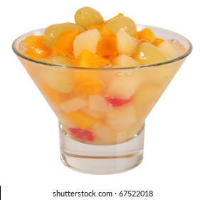 Fruit cocktail. Isolated