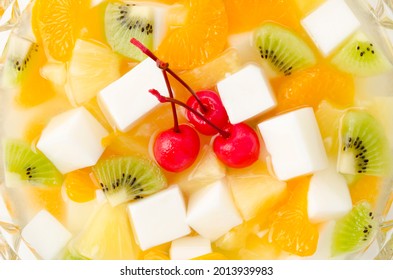 Fruit Cocktails With Milk Agar