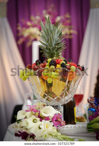 Fruit Decoration Wedding Reception Stock Photo Edit Now 107321789