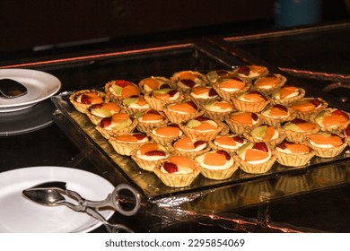 Fruit flavored pie on the table