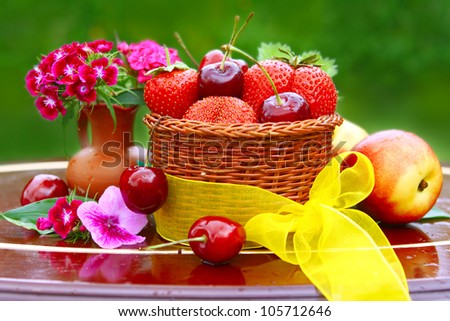 fruit and flowers