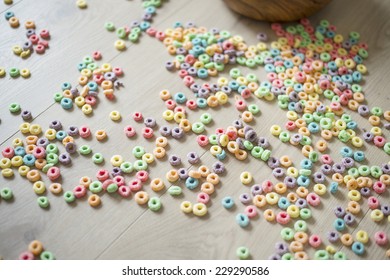 Fruit (froot) Loops Spilled On Floor