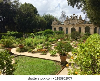 Fruit Garden In Villa Borghese Park, Rome, Italy