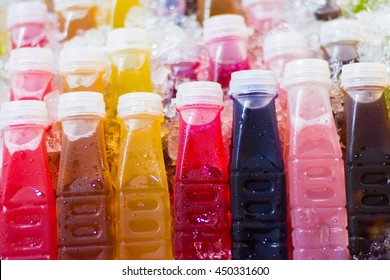  Fruit Juice And Herbal Drink In The Bottle.