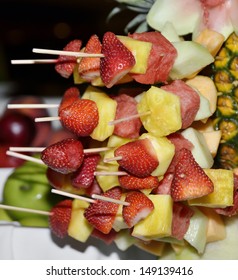 Fruit Kabobs ,Close Up Shot