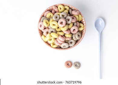 Fruit Loops In A Bowl, Top View