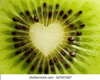 Fruit Love Closeup Kiwi Heart Middle Stock Photo 567657607 | Shutterstock