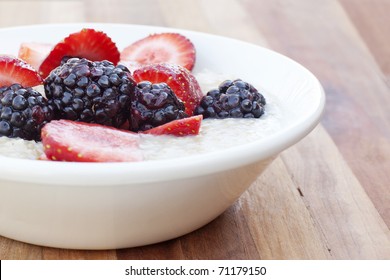 Fruit In Oatmeal Bowl