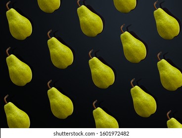 fruit pears pattern on background top view juicy pears full top view