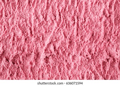 Fruit Pink Ice Cream Texture Background Macro Shot