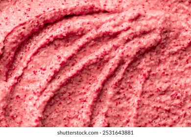 Helado rosa frutas 