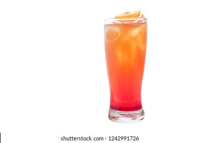 Fruit Punch Cocktail Isolated Background