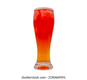 Fruit Punch Cocktail Isolated Background.