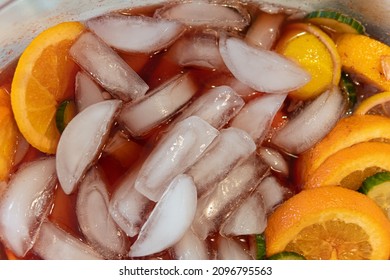 Fruit Punch In A Drink Dispenser At A Party