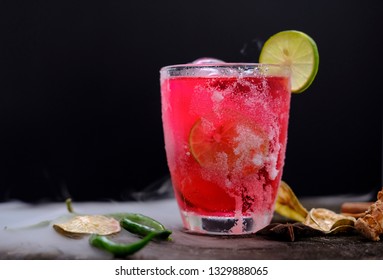 Fruit Punch Mocktail On Wooden, Bartender And Mixologists With Ingredients And Pouring Drinks, Making Enjoying Cocktails, Refreshing Summer Drinks Alcoholic, Cold Drink In The Party