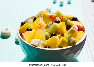 Fruit Salad In A White Plate
