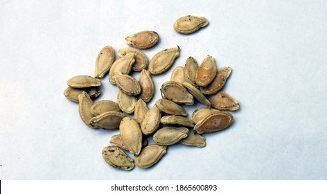 Fruit seeds on the white background photo