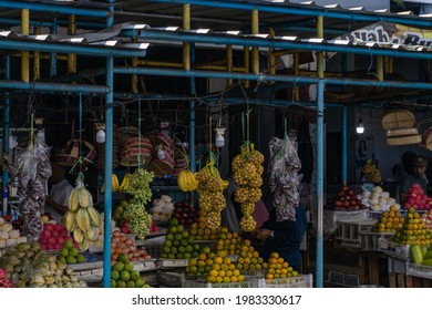 Fruit Shops In Traditional Markets, Garut Regency, West Java, Indonesia, May 26, 2021