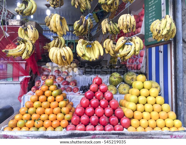 Fruit Stall Display Selling Variety Fruits Stock Photo 545219035 ...