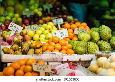 Fruit Stall At A Local Market In Kandy, Sri Lanka