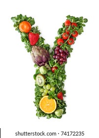 Fruit And Vegetable Alphabet - Letter Y