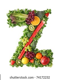 Fruit and vegetable alphabet - letter Z