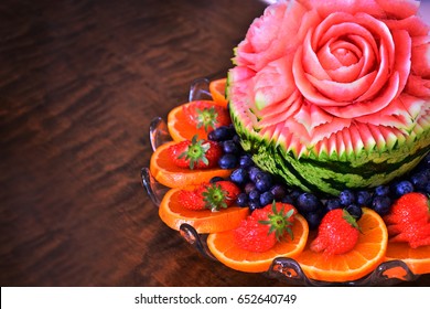 Fruit And Vegetable Carving, The Art Of Thailand. 