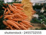 Fruit, vegetable and flower market in Madison Square park, Manhattan, New York.