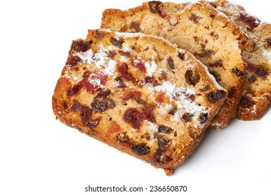 Fruitcake Isolated On White Background