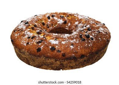 Fruitcake Isolated On White Background