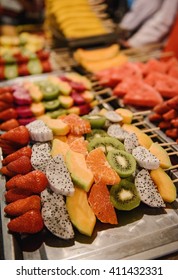 Fruits In A Chinese Food Market.