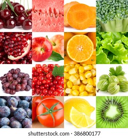 Fruits and vegetables background. Concept. Fresh food