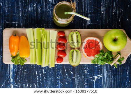 Similar – Infused fruit water cocktails and green vegetable smoothies